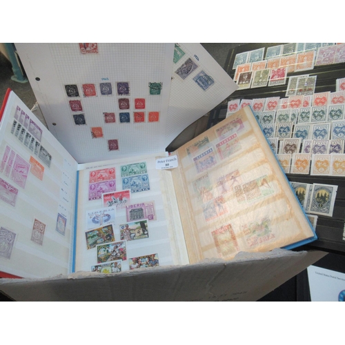 80 - All World collection of stamps on pages and in stockbooks, many 100s of stamps, mostly used.
(B.P. 2... 