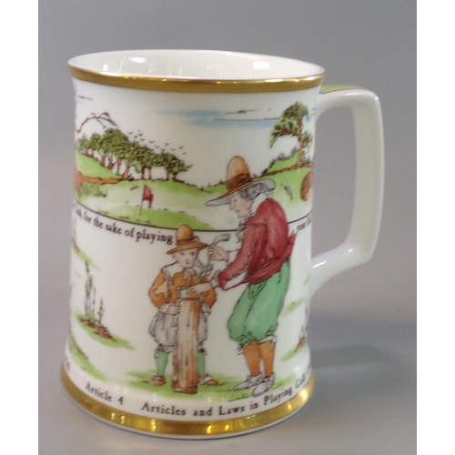 104 - Royal Doulton bone china 'Archives series ware' 'Golfing series' tankard in original box. 
(B.P. 21%... 