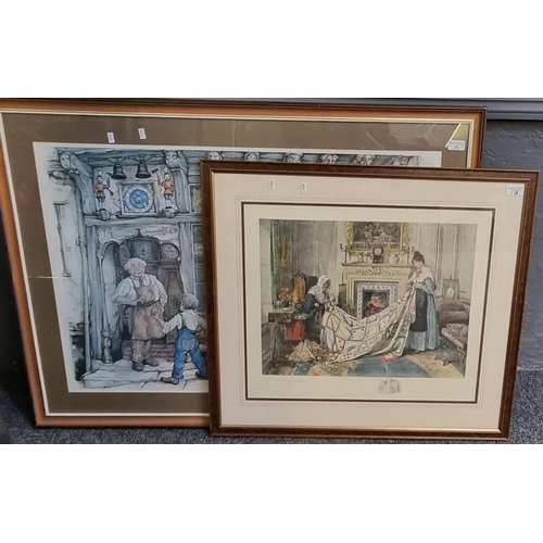 118 - W. Dendy Sadler,  'Nearly Done' coloured print, signed in pencil.  Framed and glazed.  39x50cm appro... 