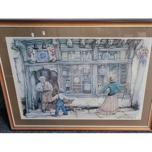 118 - W. Dendy Sadler,  'Nearly Done' coloured print, signed in pencil.  Framed and glazed.  39x50cm appro... 