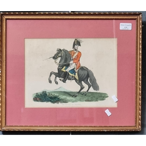 129 - 19th century coloured print 'The Prince of Orange'.  22x30cm approx.  Framed and glazed. (B.P. 21% +... 