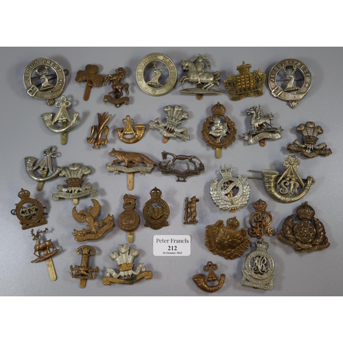 212 - Collection of Yeomanry Battalion military cap badges, various.   (B.P. 21% + VAT)