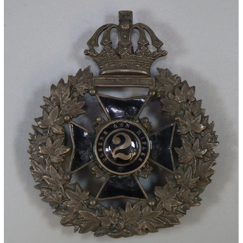 217 - British military helmet plate '2nd Queen's Own Rifles'.
(B.P. 21% + VAT)