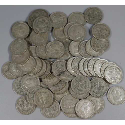 330 - Collection of pre 1947 silver Half Crowns, 1940-1946.  70 approximately.   (B.P. 21% + VAT)