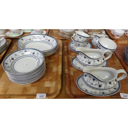 337 - Four trays of Royal Doulton English fine china 'Cambridge' design tea and dinnerware to include: var... 