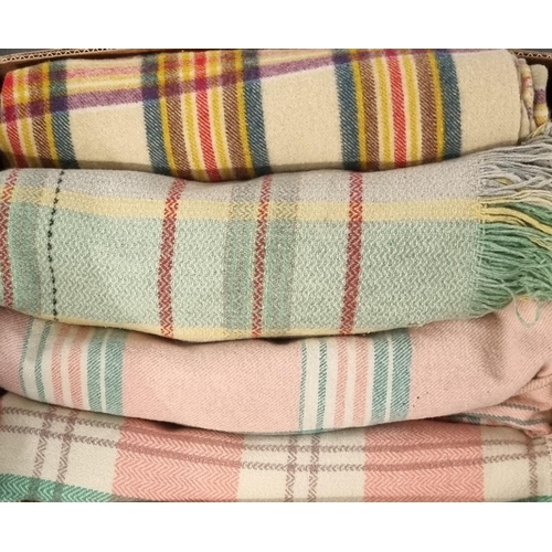 453A - Box of four vintage woollen check blankets and carthen. (4)
(B.P. 21% + VAT)