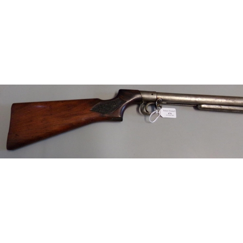 476 - Vintage BSA break action air rifle, the wooden stock marked 'BSA'.   Over 18s only.  (B.P. 21% + VAT... 