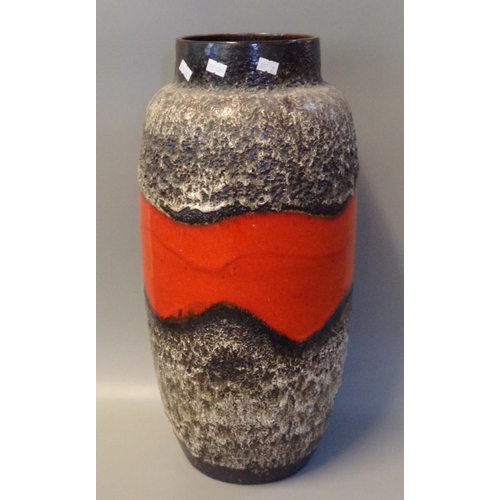 81 - Mid Century West German pottery lava floor vase of ovoid form. 53cm high approx.
(B.P. 21% + VAT)