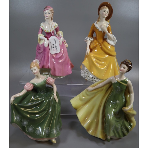 175 - Three Royal Doulton bone china figurines, to include: 'Michele', 'Sandra' and 'Alexandrea', together... 