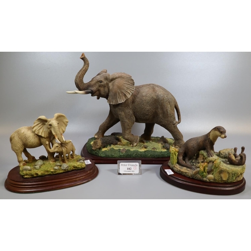 182 - Regency Fine Arts sculpture of 'The Herd Leader', together with a 'Leonardo Collection' African elep... 