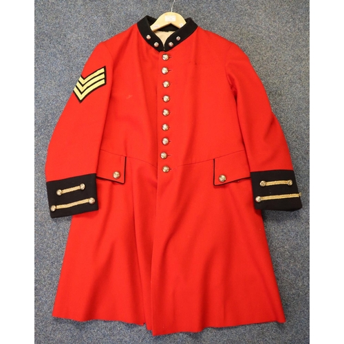 196 - Royal Chelsea Hospital scarlet coat with buttons, and navy cuffs with button detail.  (B.P. 21% + VA... 