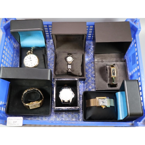 237 - Collection of modern watches, men's and women's, to include: Royal London Watch and Pocket watch etc... 