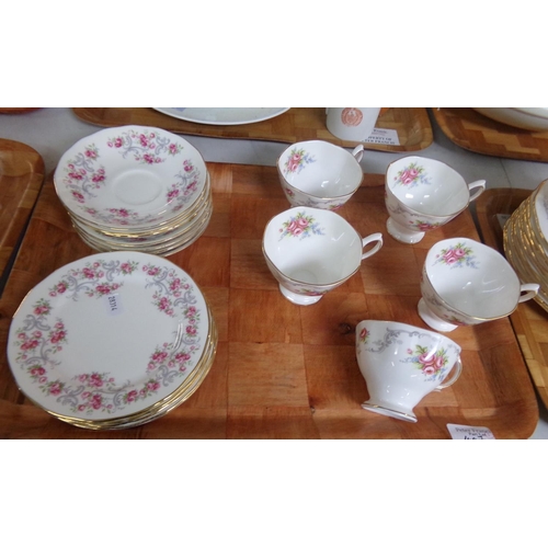 407 - Three trays of assorted china: One tray of Radfords ‘Idyll’ Part  Tea ware:  six cups, saucers and t... 