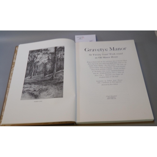 455 - Two large hardback books: 'Gravetye Manor', no. 679 of the 1984 limited edition and a quarter Morocc... 