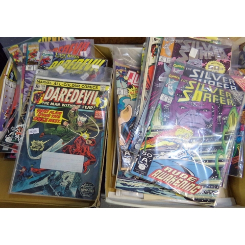 463 - Collection of Daredevil, 'The Silver Surfer', 'The Punisher' and other comics.   (B.P. 21% + VAT)