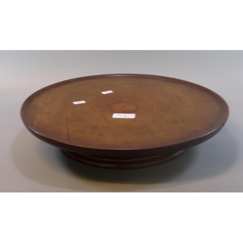 91 - Edwardian mahogany inlaid 'Lazy Susan'.   (B.P. 21% + VAT)