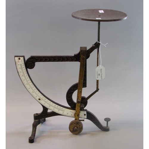 99 - Vintage cast metal 'pendulum balance' postal scales.  (B.P. 21% + VAT)