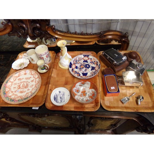 438 - Two boxes of assorted china: box of Royal Doulton collector's plates and a box with various items, J... 