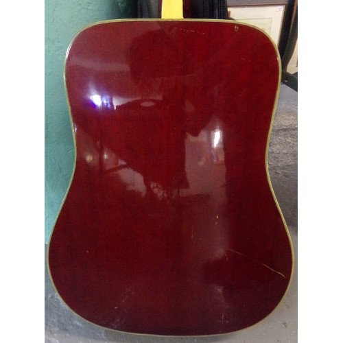 459 - Columbus Japanese model No. NT97 six string acoustic guitar in case.   (B.P. 21% + VAT)