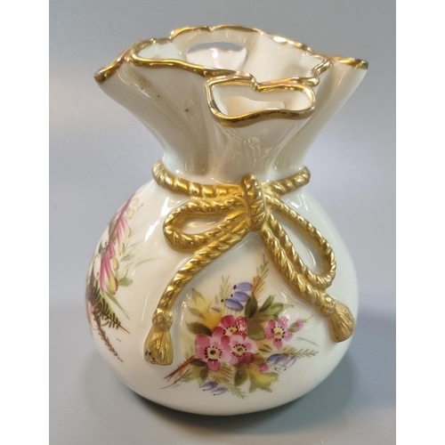 169 - A collection of Royal Worcester porcelain items to include: a small ewer 1048, the handle decorated ... 