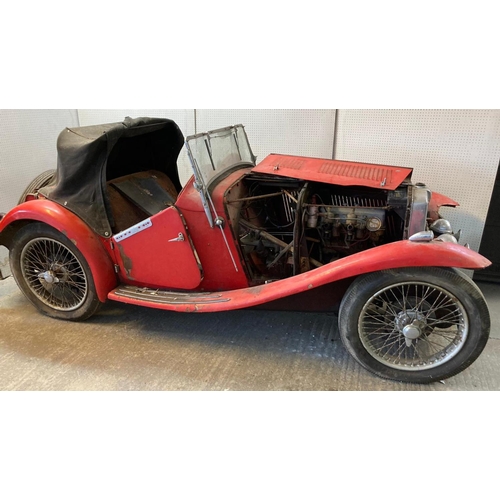 252 - 1933 MG J2 sports car, Registration Number TG6582, chassis Number J24365. A true 'barn find' example...