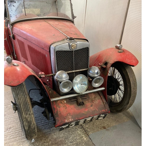 252 - 1933 MG J2 sports car, Registration Number TG6582, chassis Number J24365. A true 'barn find' example... 