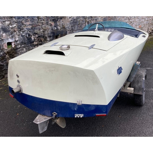 256 - 1960's/70's 'Delta' aluminium two seater power boat fitted with a Lotus twin cam four cylinder racin... 