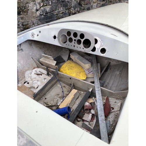 257 - 1960's/70's 'Delta' aluminium two seater power boat. Bare hull, restored and well finished, needing ... 