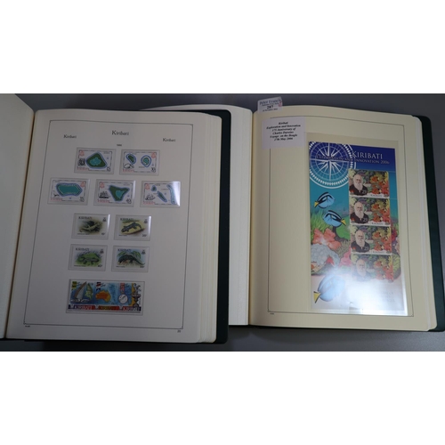 287 - Kiribati collection of u/m stamps, miniature sheets and sheetlets in two boxed albums. 1979 to 2007 ... 