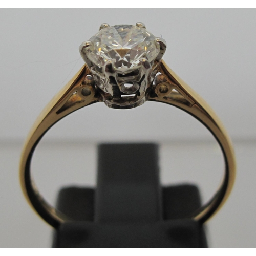 360 - 18ct gold diamond solitaire ring.  Estimated diamond weight 0.85cts, Colour H-I, clarity VVS1.  Ring... 