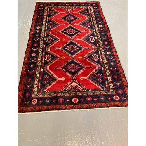 445 - Persian full pile hand woven Tajabad rug with diamond medallion design.  275x160cm approx.   (B.P. 2... 