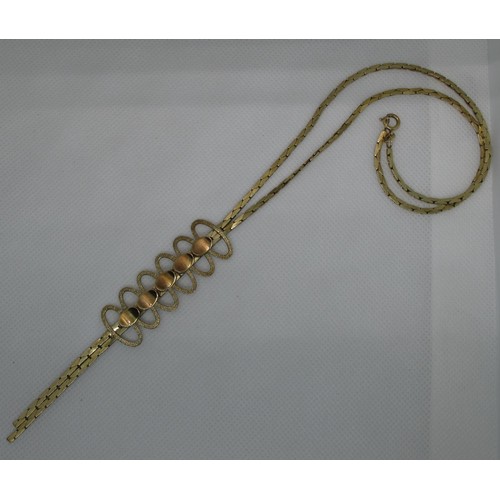 406 - 9ct gold Modernist necklace. Approx weight 20.4 grams.
(B.P. 21% + VAT)