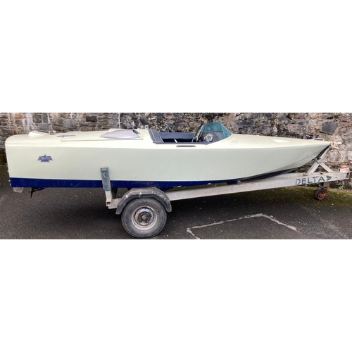 256 - 1960's/70's 'Delta' aluminium two seater power boat fitted with a Lotus twin cam four cylinder racin... 