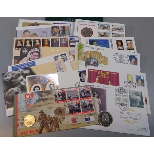 108 - Collection of coin and medallic covers 1975 to 2004 period, including: 1975 Railway sterling silver ... 