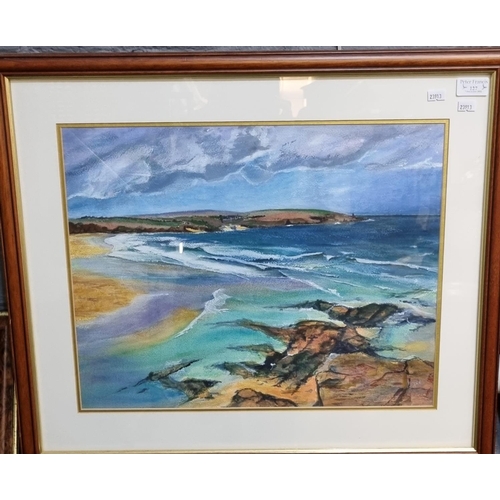 127 - D.E.E (20th Century), a Pembrokeshire beach, signed with initials, watercolours. 38 x 48cm approx. 
... 