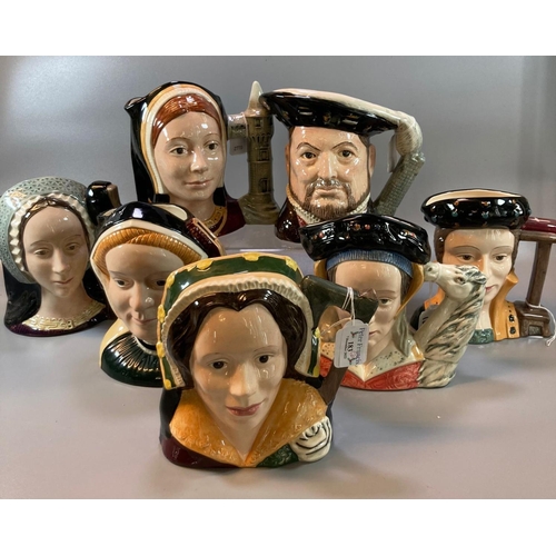 183 - Set of Royal Doulton character jugs, Henry VIII and his six wives. (7)
(B.P. 21% + VAT)