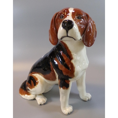 19 - Beswick fireside Beagle dog. Standing approx 32cm high. 
(B.P. 21% + VAT)