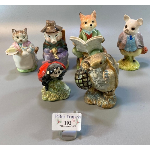 192 - Collection of Royal Albert, Beswick and other Beatrix Potter figurines, to include: Mother Ladybird,... 