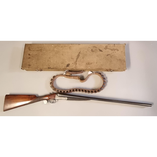 199 - Charles Lancaster self opening 12 bore double barrelled ejector shotgun with 28