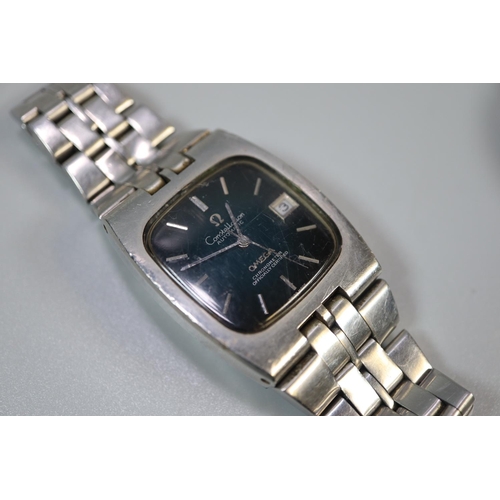 421 - Omega Constellation automatic stainless steel gent's wristwatch, together with stainless steel facsi... 