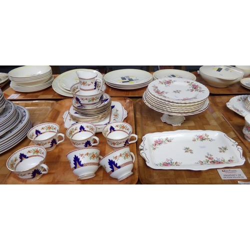 464 - Three trays of china to include: two trays of Royal Albert 'Moss Rose' English bone china design ite... 