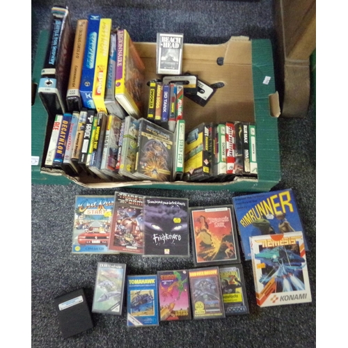 495 - Collection of vintage Commodore 64 games, mainly in original cases, to include: Psytron, Outrun, 194... 