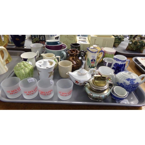 504 - Tray of assorted items: Royal Doulton ‘Vanity Fair’ espresso cup, Royal Worcester ‘Evesham’ mustard ... 