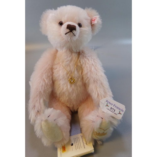 573 - Steiff mohair, England's Rose exclusively for Danbury Mint, Ltd Edition of 5000 with COA.   (B.P. 21... 