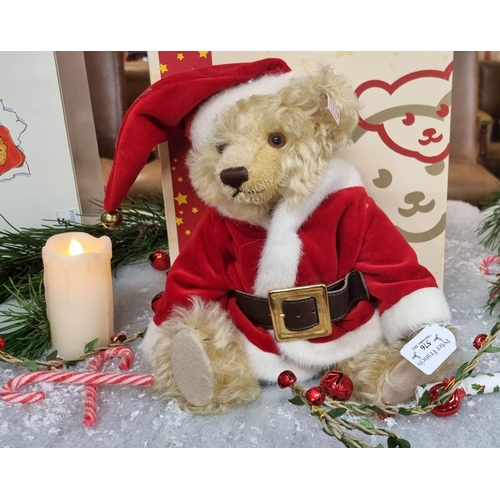 576 - Modern Steiff Christmas teddy bear, light blond, 30cm approx.   (B.P. 21% + VAT)