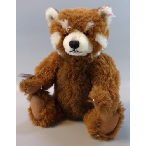 Modern Steiff growling red panda Ted Ltd Edition bear. B.P. 21 VAT