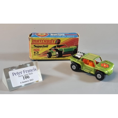 106 - Matchbox 'Superfast New 13 Bajar Buggy' in original box.  (B.P. 21% + VAT)