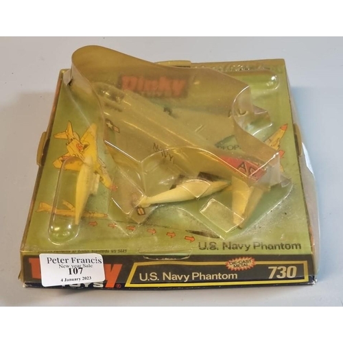 107 - Dinky Toys '730 U.S. Navy Phantom' in original box.  (B.P. 21% + VAT)