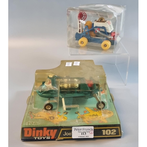 113 - Dinky Toys '102 Joe's Car' in original box, together with a Corgi Toys 'James Bond 007 Diamonds are ... 