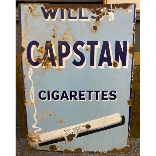 119 - Enamel single sided metal advertising sign 'Wills's Capstan Cigarettes'.  86x61cm approx.   (B.P. 21... 